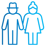 icon of an elderly couple