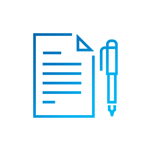 Icon of a paper and pen