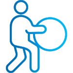 icon of a person holding a medicine ball